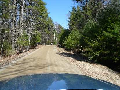 In Westport, Maine (southeast of Wiscasset), GPS failed me and took me onto this narrow, dirt road.