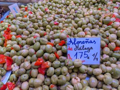 Aloreñas de Malaga, a type of olive from Malaga.