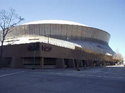 The actual start and finish of the race was outside of the Louisiana Superdome. The interior of the dome won't be ready until September 2006 for the first New Orleans Saints home football game of the year. (04 Feb 2006) Photo: The actual start and finish of the race was outside of the Louisiana Superdome. The interior of the dome won't be ready until September 2006 for the first New Orleans Saints home football game of the year.