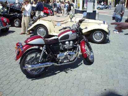 There was even a newish Triumph Bonneville motorcycle on hand.