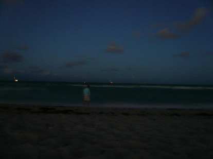 Later that night, Dan and I went to South Beach.  That's Dan in the photo.