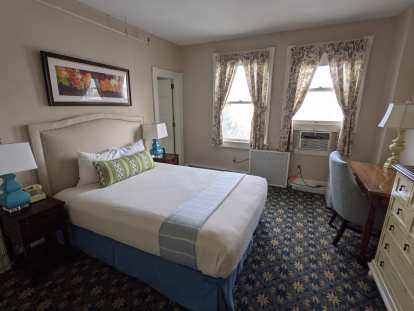 The cute room inside the centrally located Middlebury Inn.