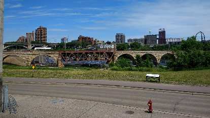 The Stone Arch Bridge in Minneapolis. (16 Jun 2017) The Stone Arch Bridge in Minneapolis.