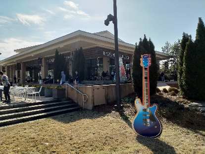 The finish of the 2019 Mississippi Blues Marathon was at the Mississippi Museum of Art.