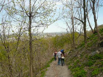 Walking down a trail on the east side of Parc Mont-Royal. Walking down a trail on the east side of Parc Mont-Royal.