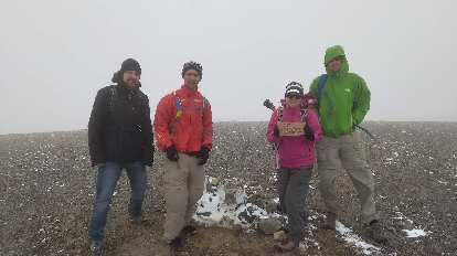 Photo: Marc, Felix, Mel, and Wolfgang at the top of Mt. Cameron.