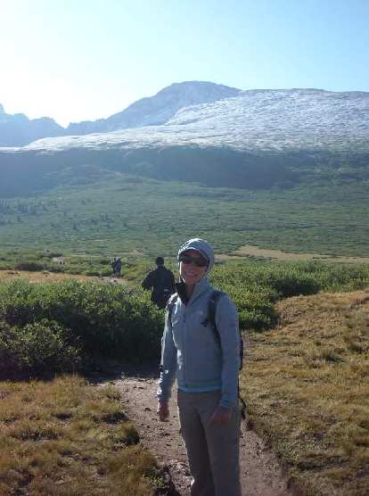 Lisa with Mt. Bierstadt behind.