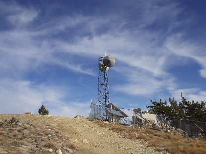 An old observation tower near the summit of Mt. Pinos.  It used to be used to watch for condors, until condors were on the brink of extinction.  A number of years ago the last condor was caught and bred in a successful-but-controversial program; there are now about 100 condors.