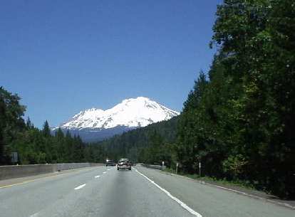 One really gets a good sense of how colossal Mt. Shasta is while driving towards it north of Redding along I-5. One really gets a good sense of how colossal Mt. Shasta is while driving towards it north of Redding along I-5.