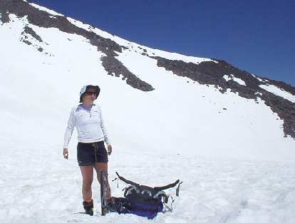 Here's Wendy after making it to base camp at Helen Lake. Here's Wendy after making it to base camp at Helen Lake.