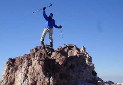 Dave on the summit. Dave on the summit.