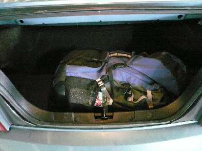 Unfortunately, due to the convertible top, the trunk wasn't much larger than my BMW Z3's.