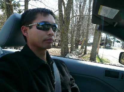 Felix Wong behind the wheel.