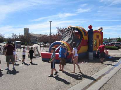 Some sort of inflatable playhouse. Some sort of inflatable playhouse.