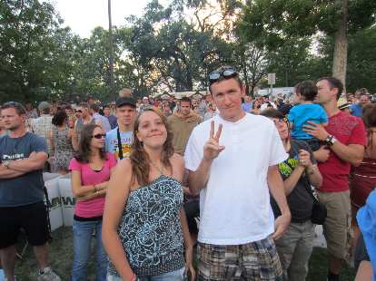 Kelly and Tim at the Mat Kearney concert at the Taste of Fort Collins.