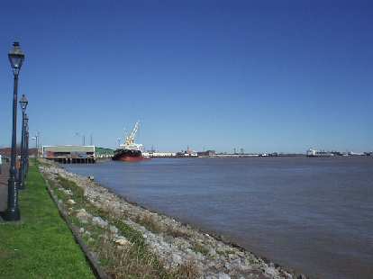 Loading ports along the Mississippi River.