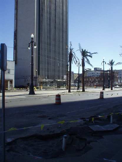 The areas closer to the French Quarter were in better shape, but even there, roads were under heavy construction.