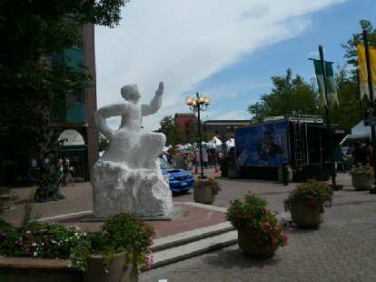 The sculpture that was finished in Old Town last year, dubbed "Transcend" (inspired by Odysseus).