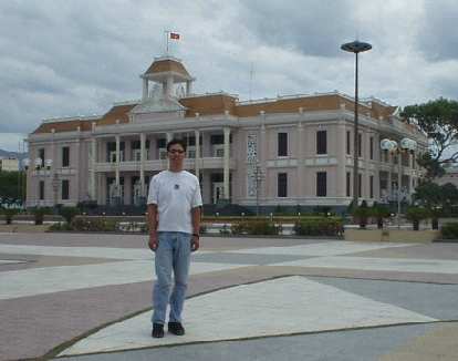 Felix Wong in front of the theatre.