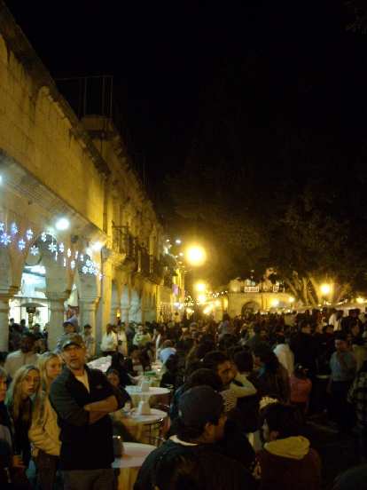 When we arrived at La Noche de los Rabanos before 8:00 p.m., the line was about a mile long.