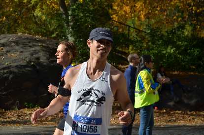 [Mile 24.2] Felix Wong in Central Park in the 2016 New York City Marathon.