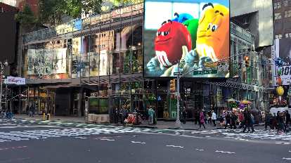 The M&M's store off Broadway St.