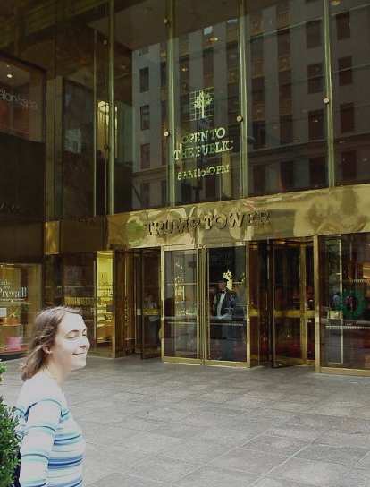Carolyn at the Trump Tower, where "The Apprentice" was filmed. Carolyn at the Trump Tower, where "The Apprentice" was filmed.