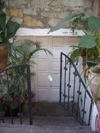 Doorway of someone's residence.