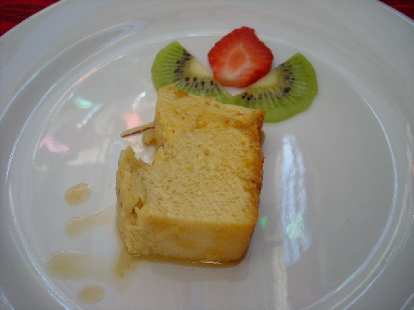 For dessert we ate the flan we made at the beginning of the class.