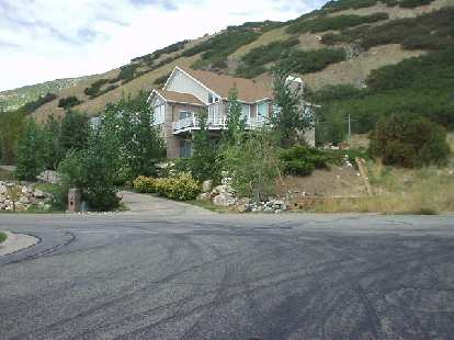 A hillside home.