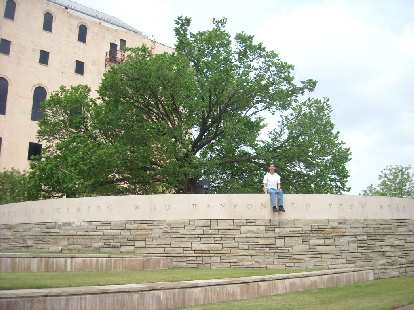 Felix Wong in front of the Survivor Tree. Felix Wong in front of the Survivor Tree.