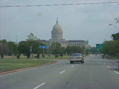 Driving down Lincoln Ave. and passing by the State Capital.