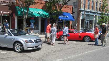 My silver 2001 Audi TT Roadster Quattro next to a red Ferrari GTO. silver 2001 Audi TT Roadster Quattro, red Ferrari GTO