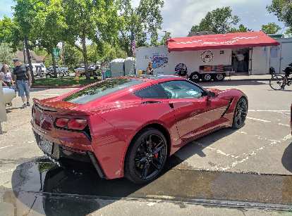 red C7 Chevrolet Corvette