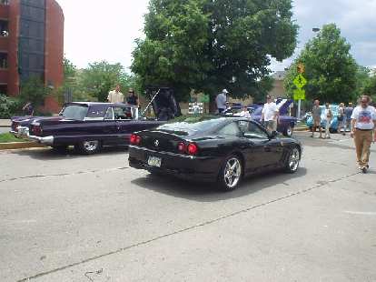 I was checking out an old 'Stang when this Ferrari drove on by.