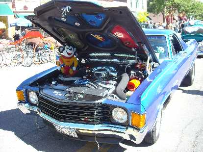 A Chevrolet El Camino with a Mighty Mouse theme. A Chevrolet El Camino with a Mighty Mouse theme.