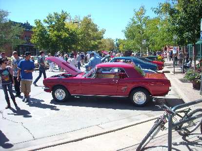A 1965 Mustang. A 1965 Mustang.