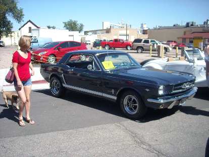 A 1964-1/2 Ford Mustang.