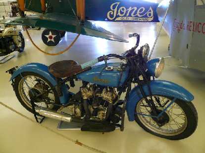 An Indian, the first American-made motorcycle (beating Harley-Davidson by a couple years). An Indian, the first American-made motorcycle (beating Harley-Davidson by a couple years).