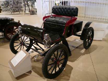 The 1902 Curved Dash Olds represents America's oldest automobile manufacturer (Oldsmobile), which made cars before 1900.