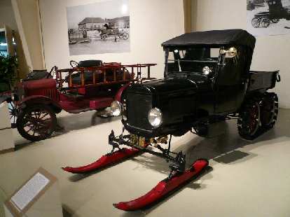 Ford Model Ts were used for everything. This one was converted into a snowmobile. Ford Model Ts were used for everything. This one was converted into a snowmobile.