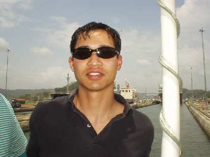 Felix Wong on the yacht.