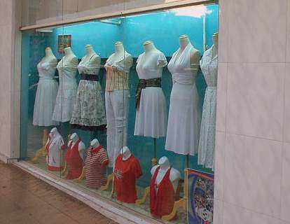With displays like these all over the city and cheap clothing prices, Panama City is a good place for window shopping.