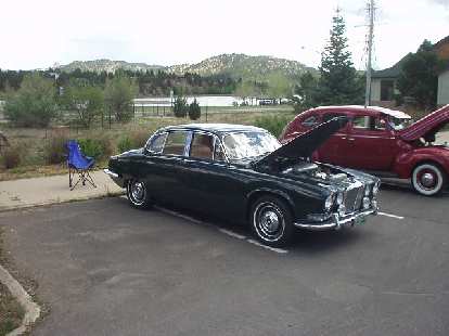 There was some British iron too.  This is a British racing green Jaguar sedan.