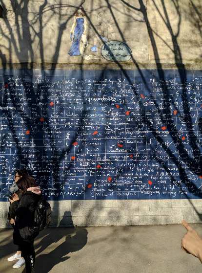 Photo: The Love Wall in Montmartre.