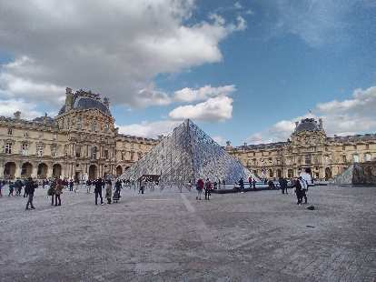 Passing by the Louvre.