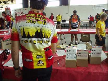 [1 day before the race] At the registration table I lined behind a guy who had done the Devil Mountain Double.  "Hey, I've done that ride," I enthusiastically said.