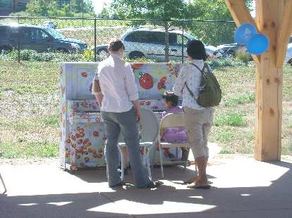 The Spring Creek Gardens have this colorful piano. The Spring Creek Gardens have this colorful piano.