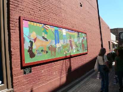 Doggie mural in Old Town Fort Collins.