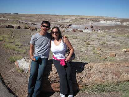 Felix Wong and Raquel in the Petrified Forest. Felix Wong and Raquel in the Petrified Forest.